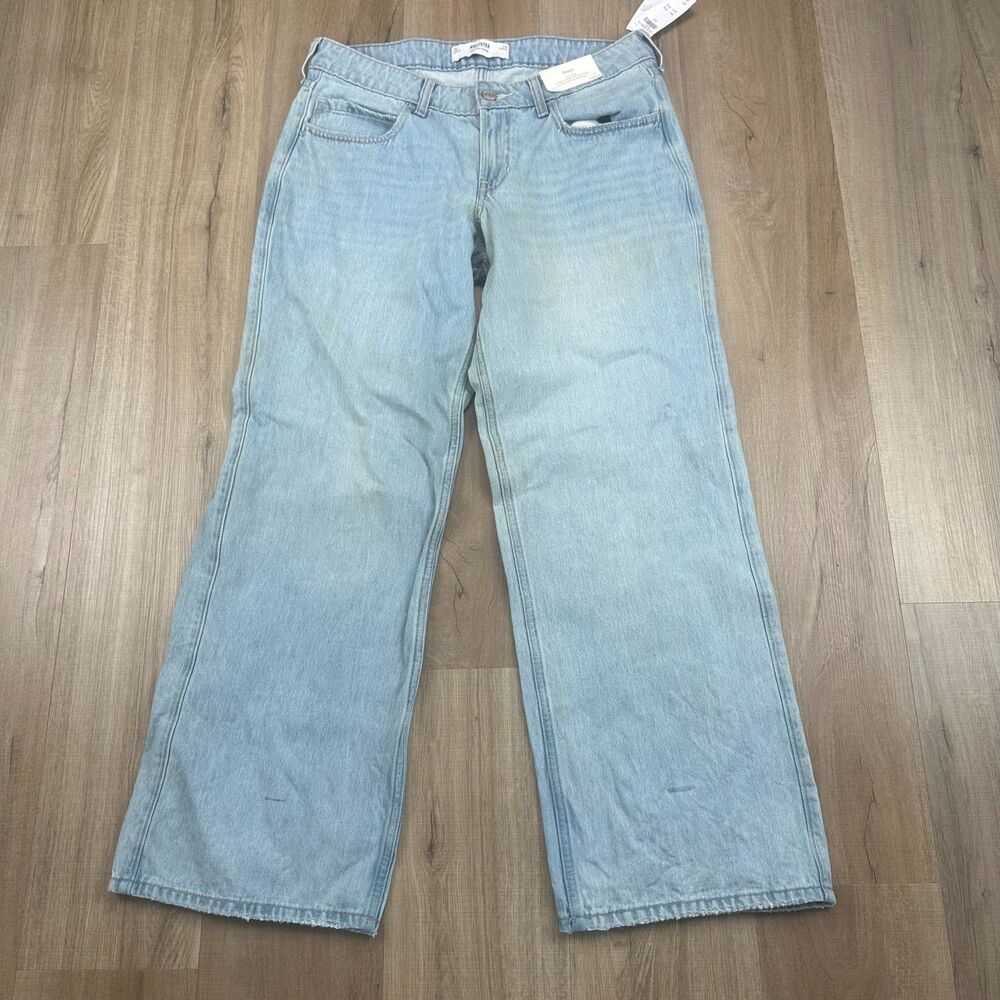 NWT Hollister Women's Light Blue Low Rise Baggy W30 10 Regular Jeans